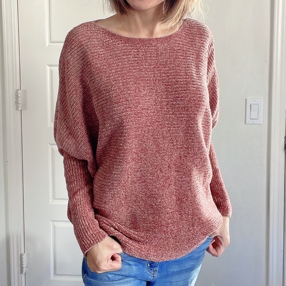 06 Cozy Chenille Batwing Sleeve Sweater Top - Picture 13 of 14